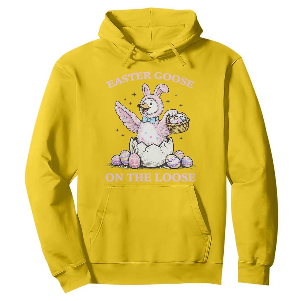 Easter Goose On The Loose Hoodie Funny Easter Egg Hunt Gift TS12 Daisy Print Your Wear