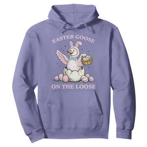 Easter Goose On The Loose Hoodie Funny Easter Egg Hunt Gift TS12 Violet Print Your Wear