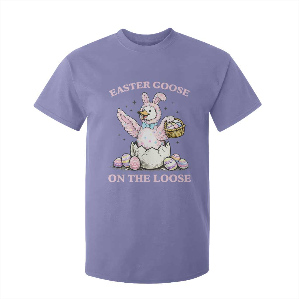 Easter Goose On The Loose T Shirt For Kid Funny Easter Egg Hunt Gift TS12 Violet Print Your Wear