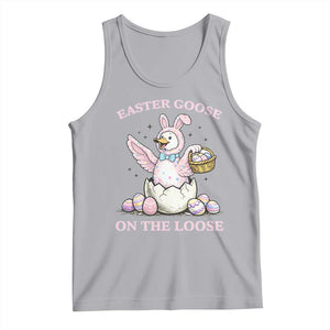 Easter Goose On The Loose Tank Top Funny Easter Egg Hunt Gift TS12 Athletic Heather Print Your Wear