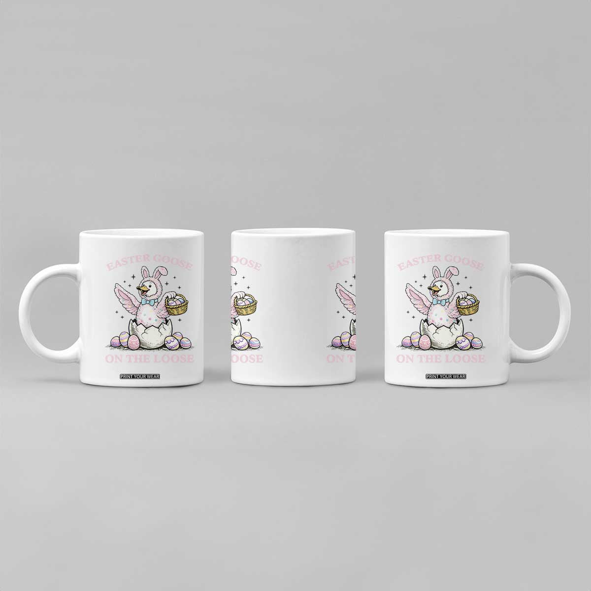 Easter Goose On The Loose Coffee Mug Funny Easter Egg Hunt Gift TS12 Print Your Wear