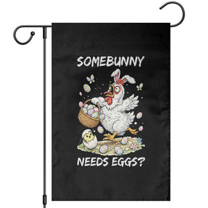 Funny Easter Chicken Bunny Ears Garden Flag Somebunny Needs Eggs TS12 Black Print Your Wear