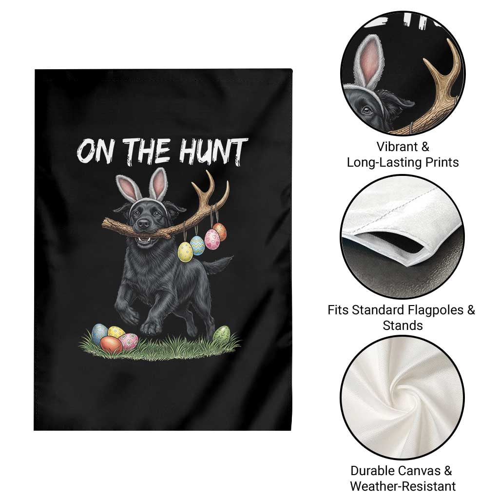 Funny Easter Hunting Dog Garden Flag Labrador Bunny Ears On The Hunt TS12 Print Your Wear