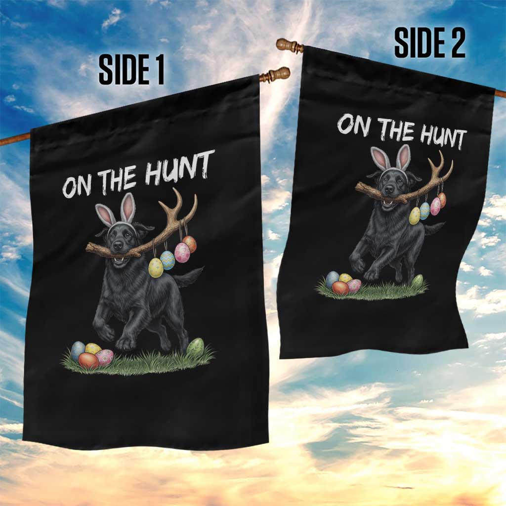 Funny Easter Hunting Dog Garden Flag Labrador Bunny Ears On The Hunt TS12 Print Your Wear