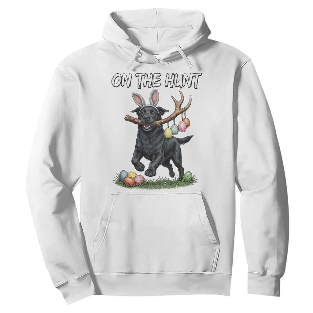Funny Easter Hunting Dog Hoodie Labrador Bunny Ears On The Hunt TS12 White Print Your Wear