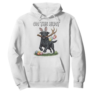 Funny Easter Hunting Dog Hoodie Labrador Bunny Ears On The Hunt TS12 White Print Your Wear