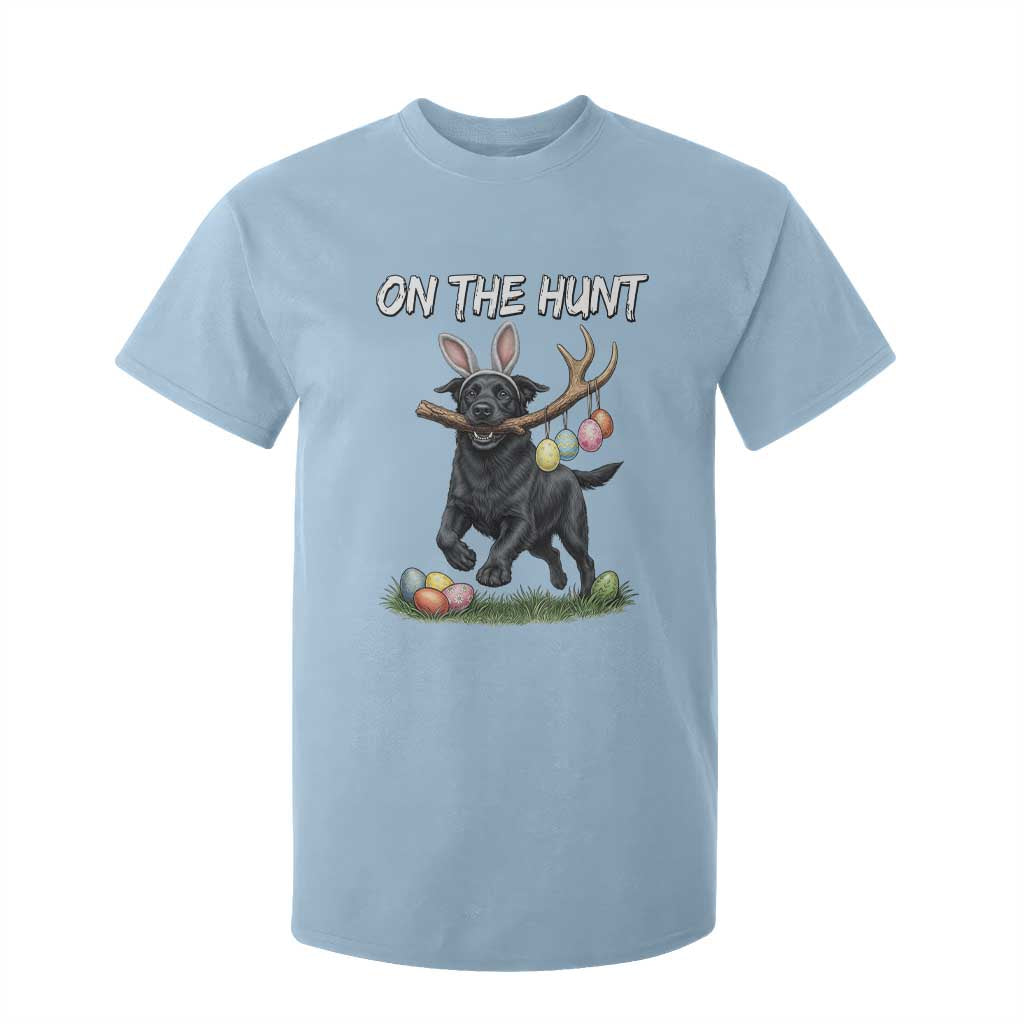 Funny Easter Hunting Dog T Shirt For Kid Labrador Bunny Ears On The Hunt TS12 Light Blue Print Your Wear
