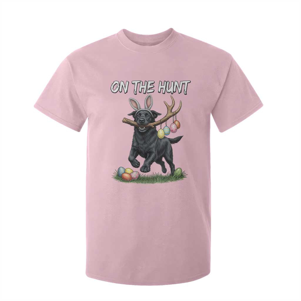 Funny Easter Hunting Dog T Shirt For Kid Labrador Bunny Ears On The Hunt TS12 Light Pink Print Your Wear