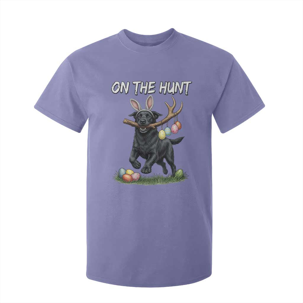 Funny Easter Hunting Dog T Shirt For Kid Labrador Bunny Ears On The Hunt TS12 Violet Print Your Wear