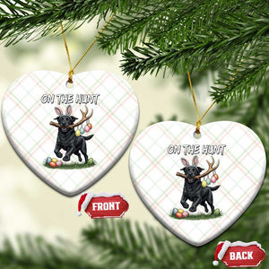 Funny Easter Hunting Dog Ceramic Ornament Labrador Bunny Ears On The Hunt TS12 Print Your Wear