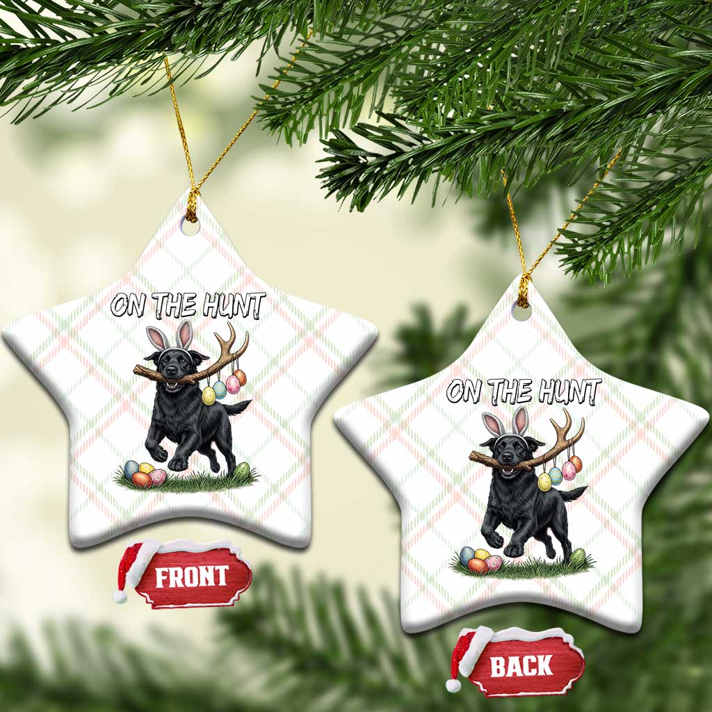 Funny Easter Hunting Dog Ceramic Ornament Labrador Bunny Ears On The Hunt TS12 Print Your Wear