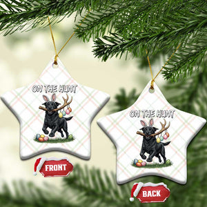 Funny Easter Hunting Dog Ceramic Ornament Labrador Bunny Ears On The Hunt TS12 Print Your Wear