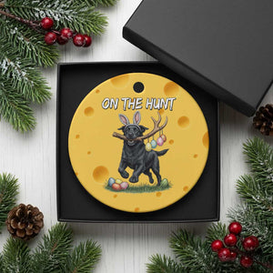 Funny Easter Hunting Dog Ceramic Ornament Labrador Bunny Ears On The Hunt TS12 1pc Yellow Cheese Print Your Wear