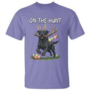 Funny Easter Hunting Dog T Shirt Labrador Bunny Ears On The Hunt TS12 Violet Print Your Wear