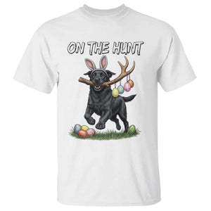 Funny Easter Hunting Dog T Shirt Labrador Bunny Ears On The Hunt TS12 White Print Your Wear