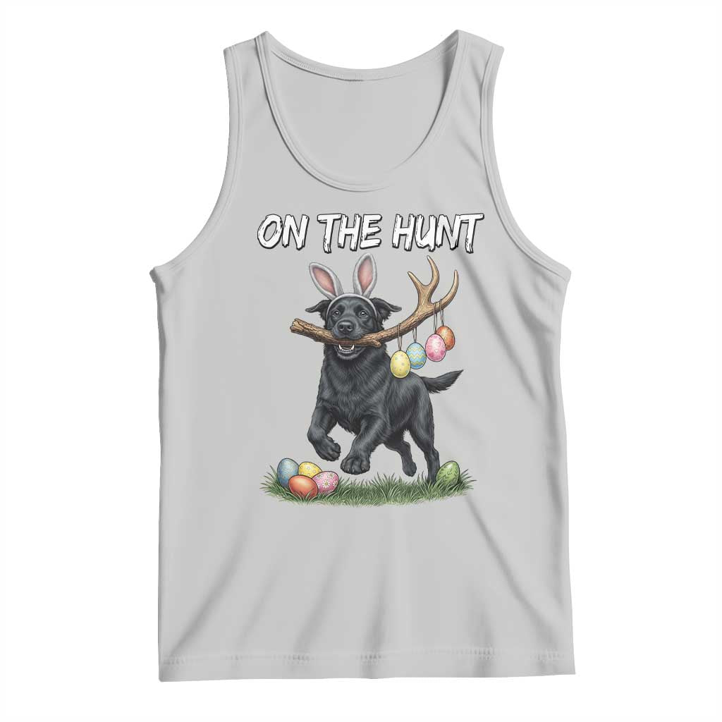 Funny Easter Hunting Dog Tank Top Labrador Bunny Ears On The Hunt TS12 Ash Print Your Wear