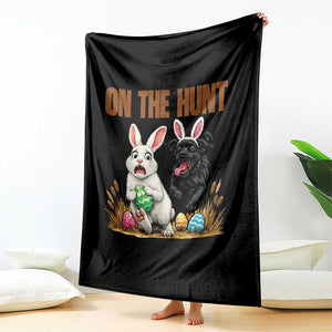 Funny Easter Labrador Bunny Ears Throw Blanket On The Hunt TS12 Print Your Wear
