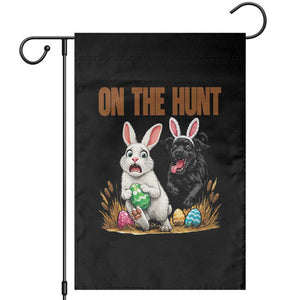 Funny Easter Labrador Bunny Ears Garden Flag On The Hunt TS12 Black Print Your Wear