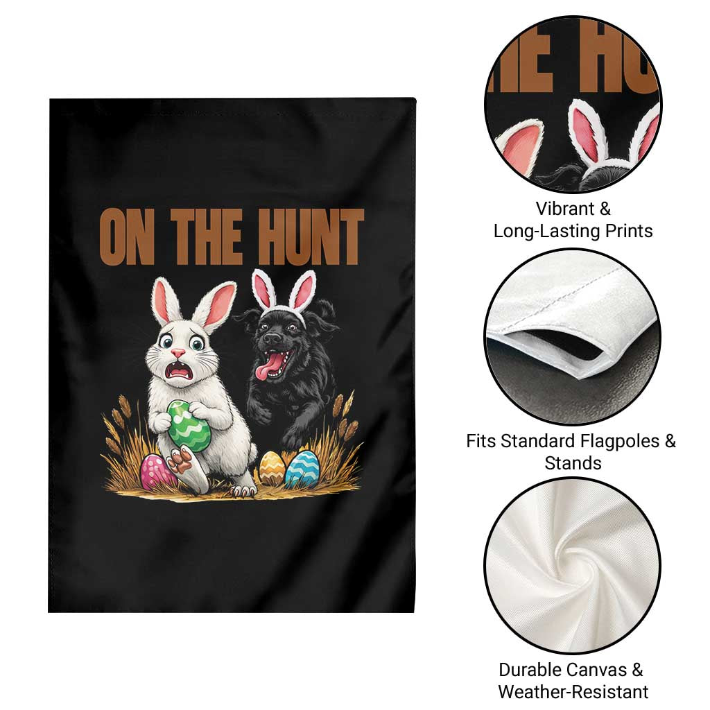 Funny Easter Labrador Bunny Ears Garden Flag On The Hunt TS12 Print Your Wear
