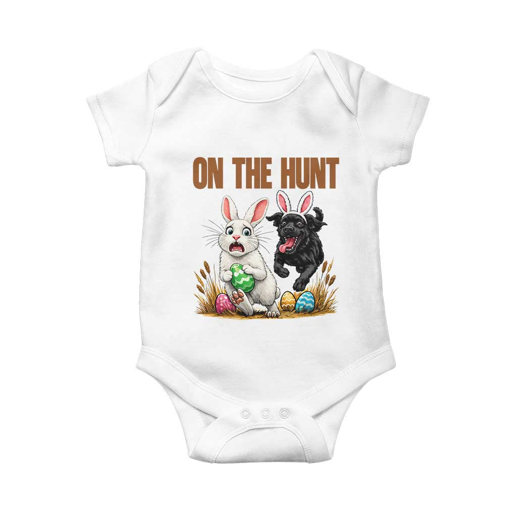 Funny Easter Labrador Bunny Ears Baby Onesie On The Hunt TS12 White Print Your Wear