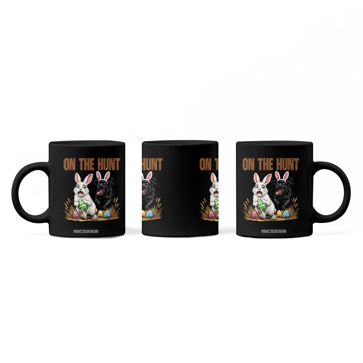 Funny Easter Labrador Bunny Ears Coffee Mug On The Hunt TS12 Print Your Wear
