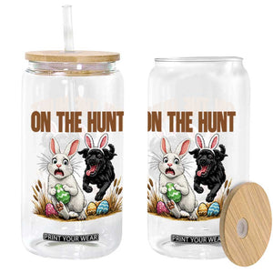 Funny Easter Labrador Bunny Ears Glass Can On The Hunt TS12 Print Your Wear