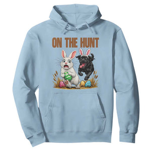 Funny Easter Labrador Bunny Ears Hoodie On The Hunt TS12 Light Blue Print Your Wear