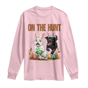 Funny Easter Labrador Bunny Ears Long Sleeve Shirt On The Hunt TS12 Light Pink Print Your Wear