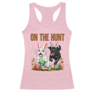 Funny Easter Labrador Bunny Ears Racerback Tank Top On The Hunt TS12 Light Pink Print Your Wear