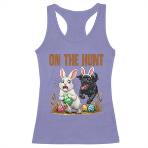 Funny Easter Labrador Bunny Ears Racerback Tank Top On The Hunt TS12 Violet Print Your Wear