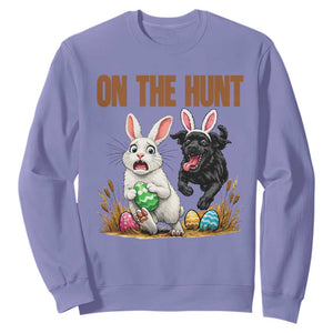 Funny Easter Labrador Bunny Ears Sweatshirt On The Hunt TS12 Violet Print Your Wear
