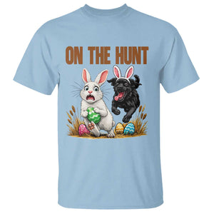 Funny Easter Labrador Bunny Ears T Shirt On The Hunt TS12 Light Blue Print Your Wear