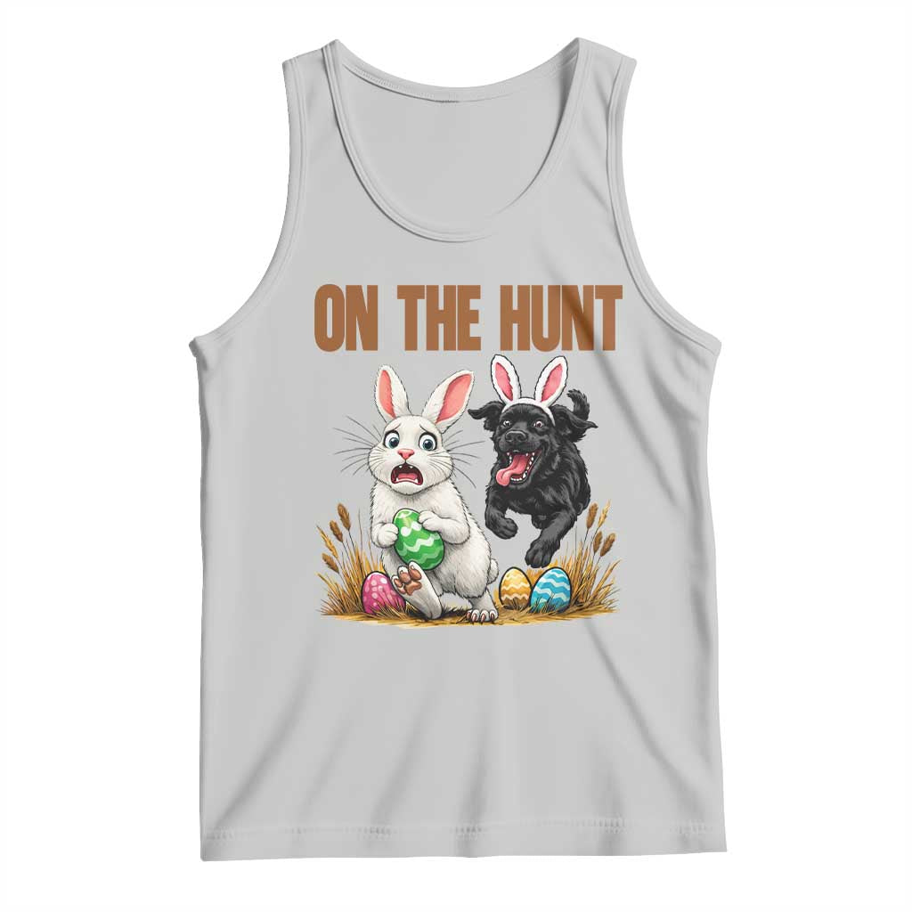 Funny Easter Labrador Bunny Ears Tank Top On The Hunt TS12 Ash Print Your Wear