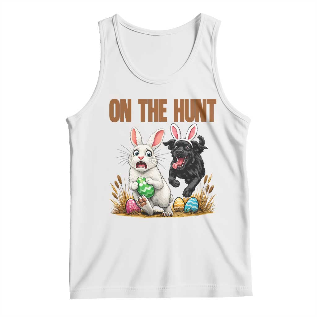 Funny Easter Labrador Bunny Ears Tank Top On The Hunt TS12 White Print Your Wear