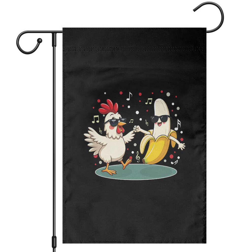 Funny Banana Chicken Dance Garden Flag Chaos Dance Meme Graphic TS12 Black Print Your Wear