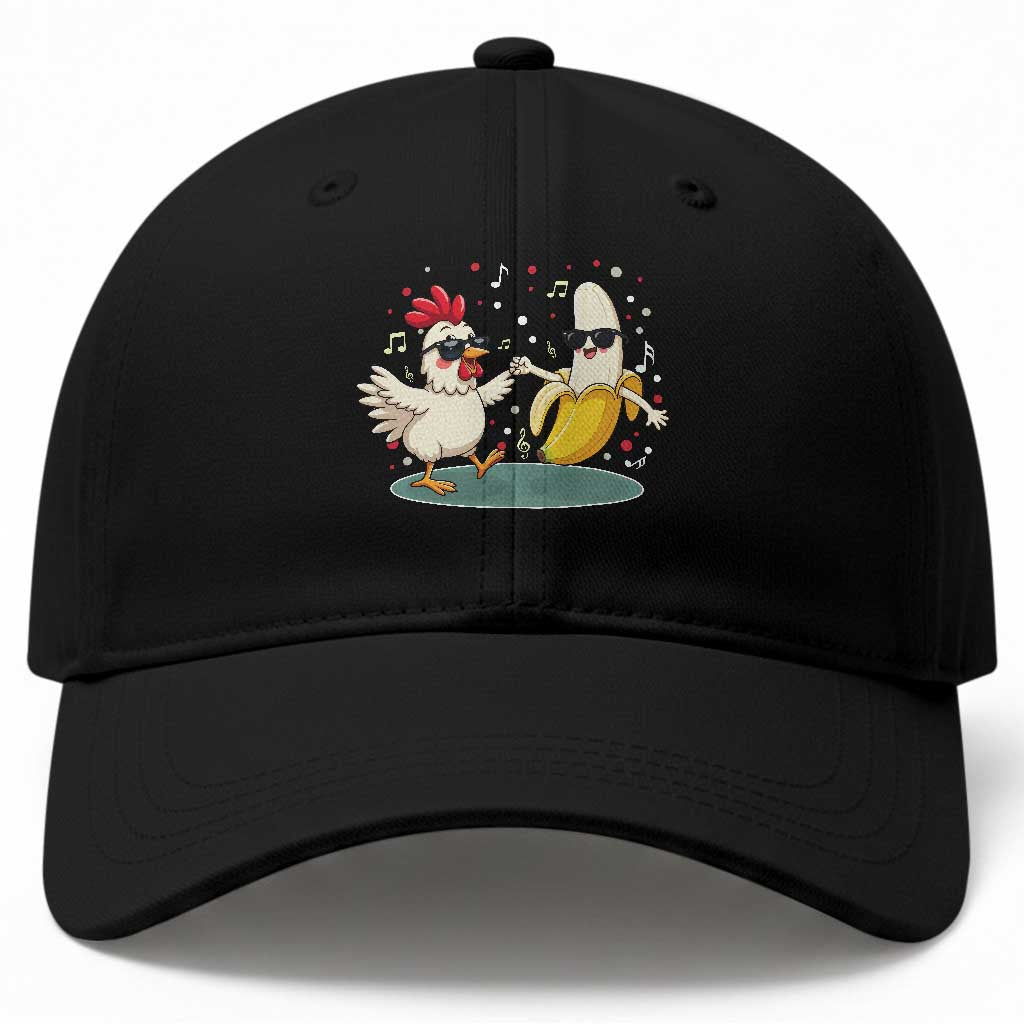 Funny Banana Chicken Dance Baseball Cap Chaos Dance Meme Graphic TS12 Print Your Wear