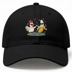 Funny Banana Chicken Dance Baseball Cap Chaos Dance Meme Graphic TS12 Print Your Wear