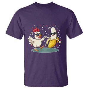 Funny Banana Chicken Dance T Shirt Chaos Dance Meme Graphic TS12 Purple Print Your Wear