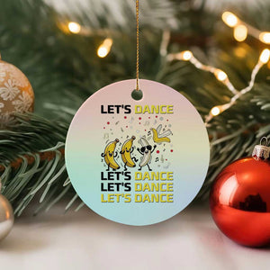 Funny Dancing Banana Ceramic Ornament Lets Dance Silly Meme Graphic TS12 1pc Pastel Print Your Wear
