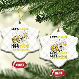 Funny Dancing Banana Ceramic Ornament Lets Dance Silly Meme Graphic TS12 Print Your Wear