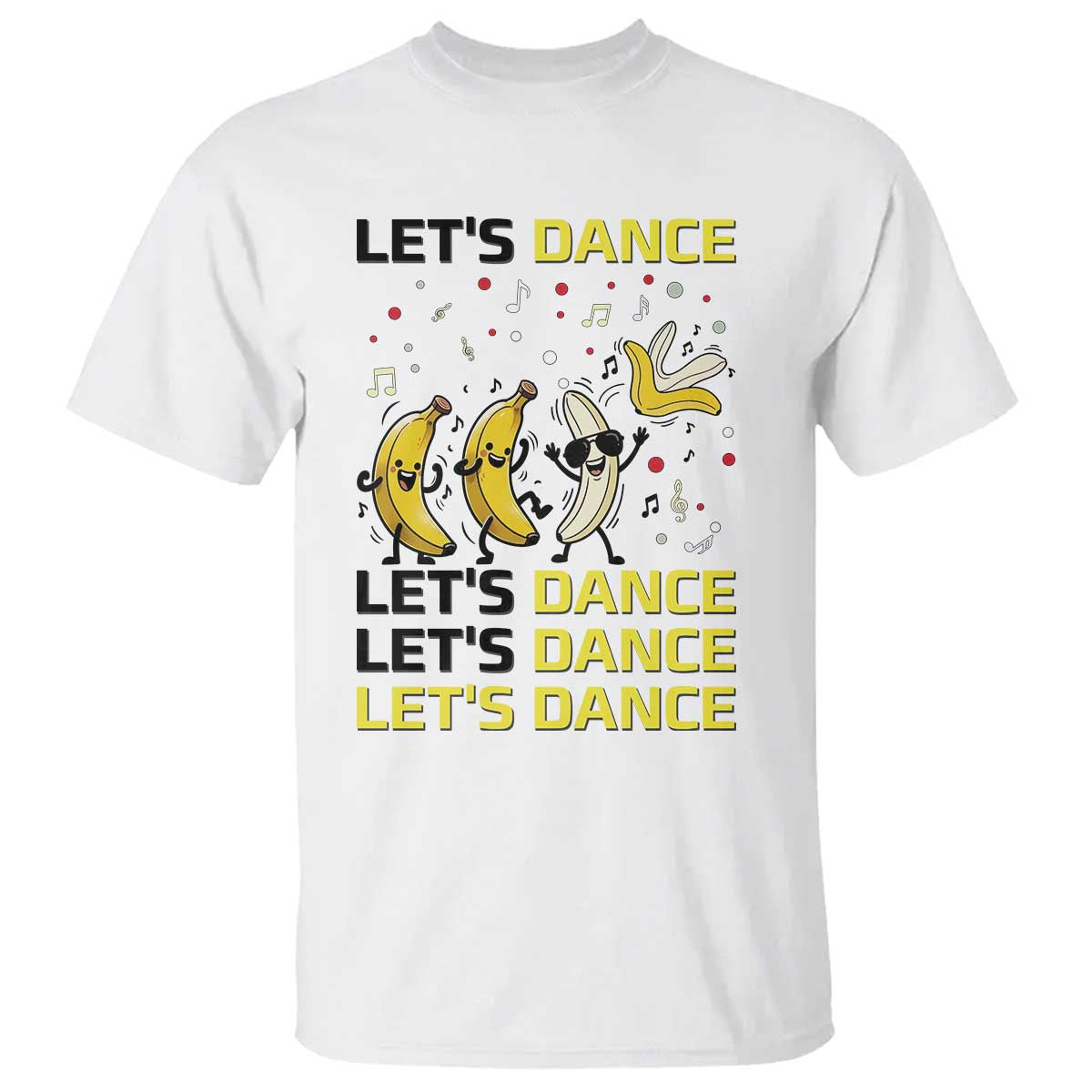 Funny Dancing Banana T Shirt Lets Dance Silly Meme Graphic TS12 White Print Your Wear