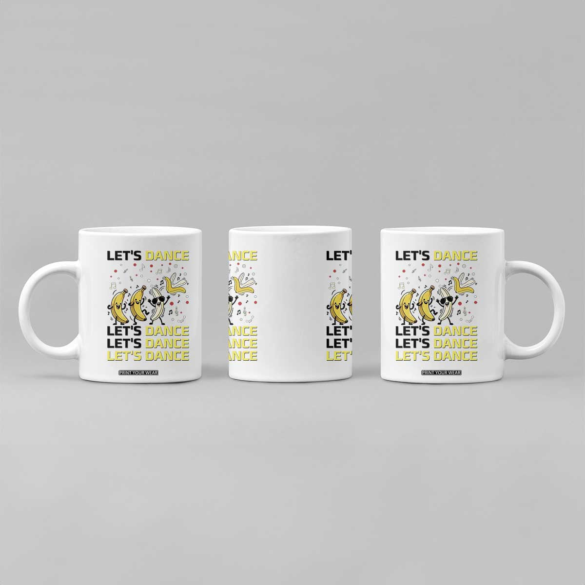 Funny Dancing Banana Coffee Mug Lets Dance Silly Meme Graphic TS12 Print Your Wear