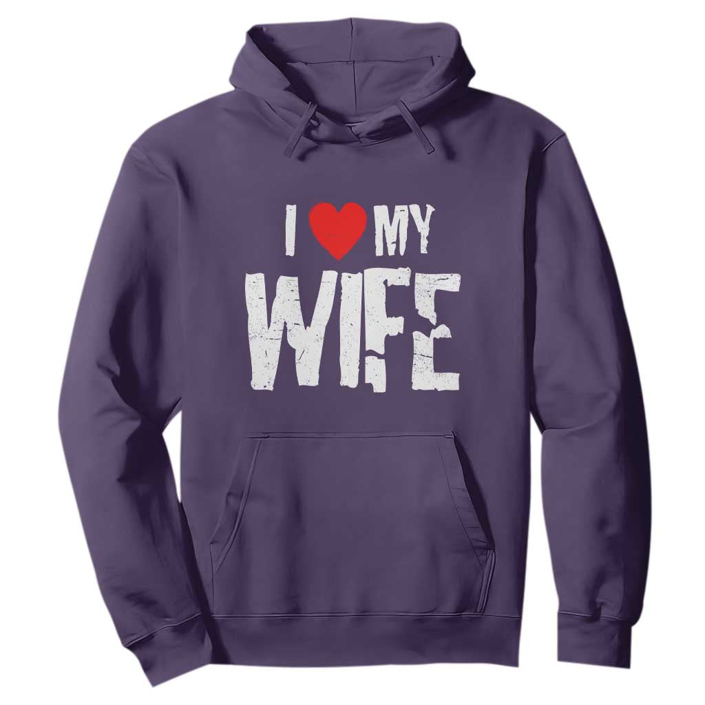 Funny Husband Gift Hoodie I Love My Wife TS12 Purple Print Your Wear