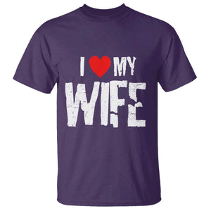 Funny Husband Gift T Shirt I Love My Wife TS12 Purple Print Your Wear