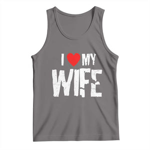 Funny Husband Gift Tank Top I Love My Wife TS12 Deep Heather Print Your Wear