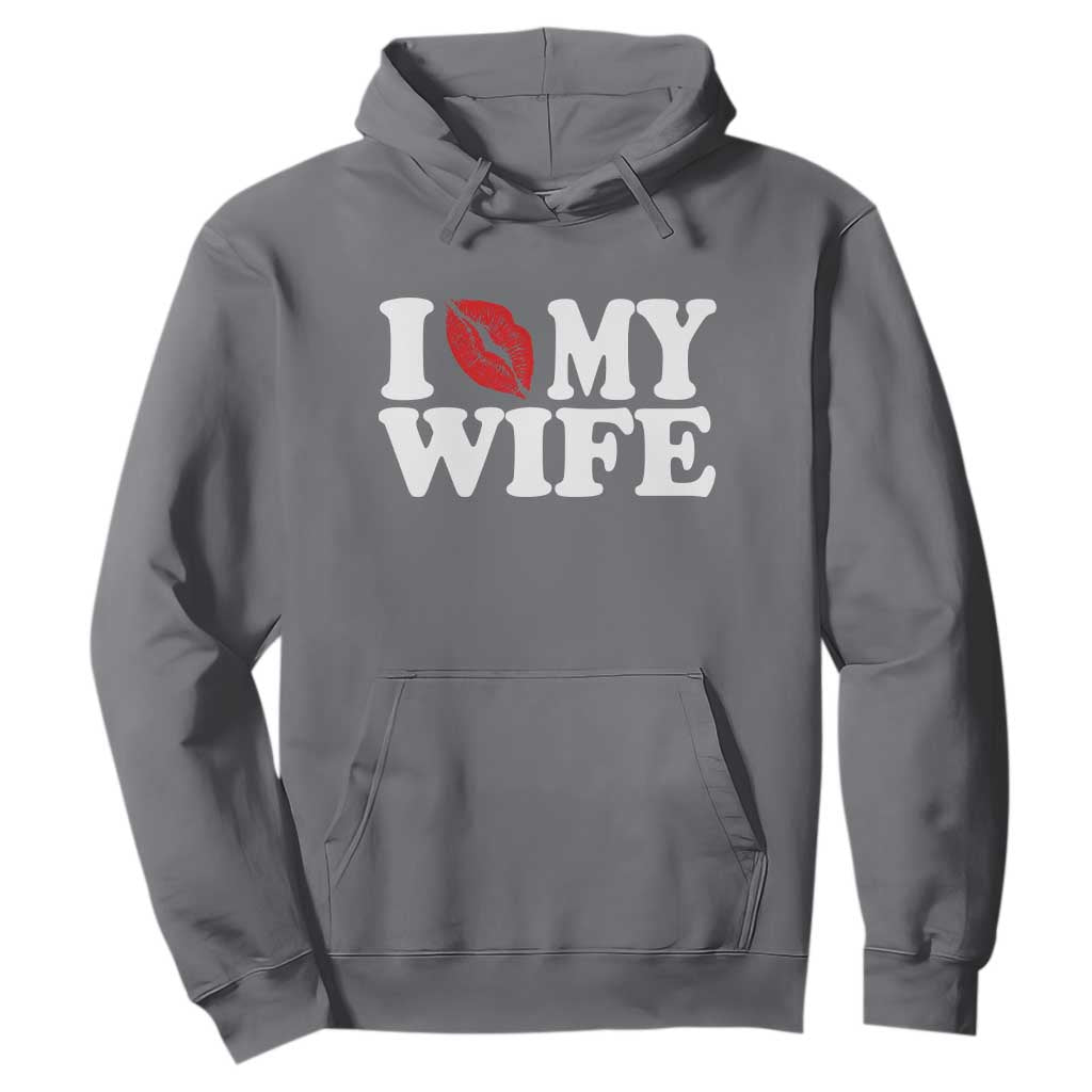 Funny Marriage Gift Hoodie I Love My Wife TS12 Charcoal Print Your Wear