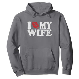 Funny Marriage Gift Hoodie I Love My Wife TS12 Charcoal Print Your Wear