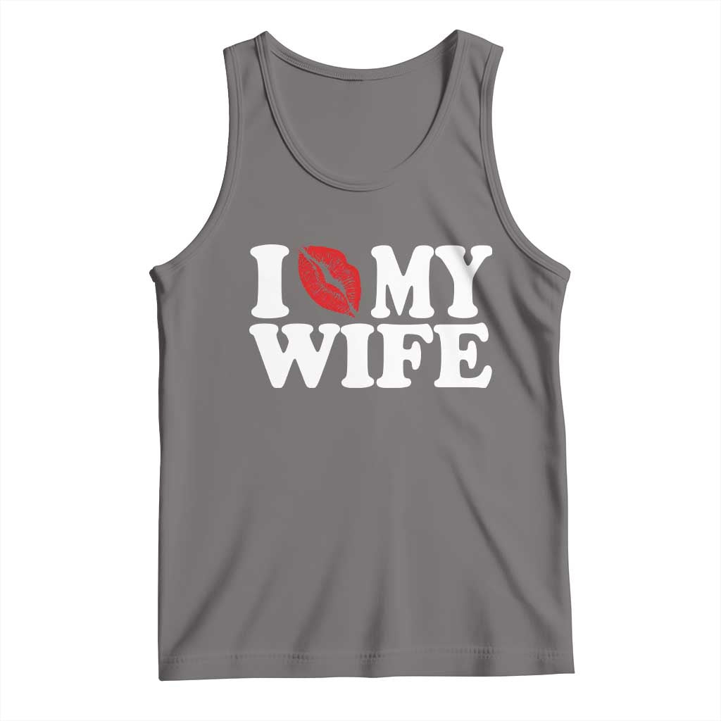 Funny Marriage Gift Tank Top I Love My Wife TS12 Deep Heather Print Your Wear