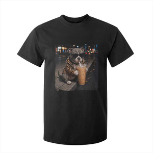 Funny Pitbull Drinking Coffee T Shirt For Kid Dog Meme Caffeine Graphic TS12 Black Print Your Wear