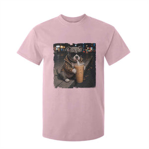 Funny Pitbull Drinking Coffee T Shirt For Kid Dog Meme Caffeine Graphic TS12 Light Pink Print Your Wear